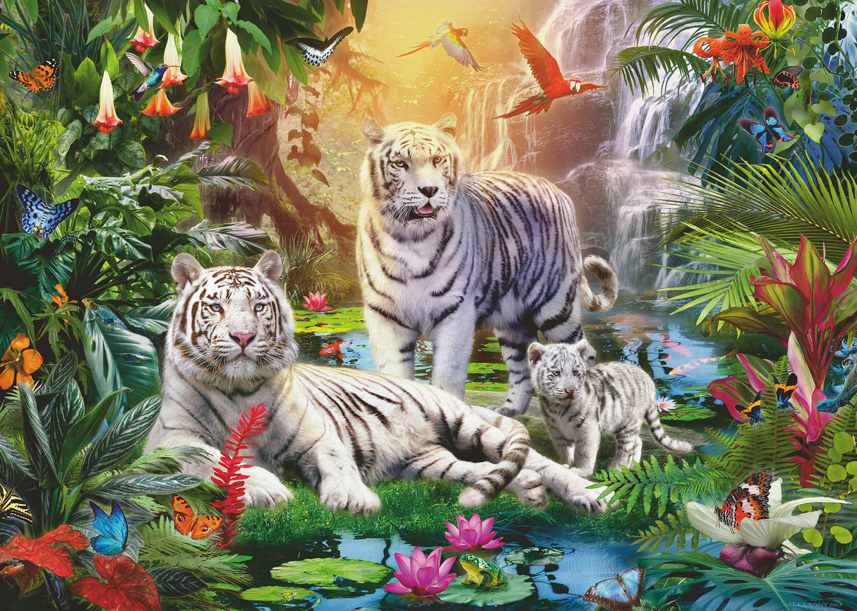 Ravensburger pusle 1000 tk: Valge tiigri perekond 12000886V
