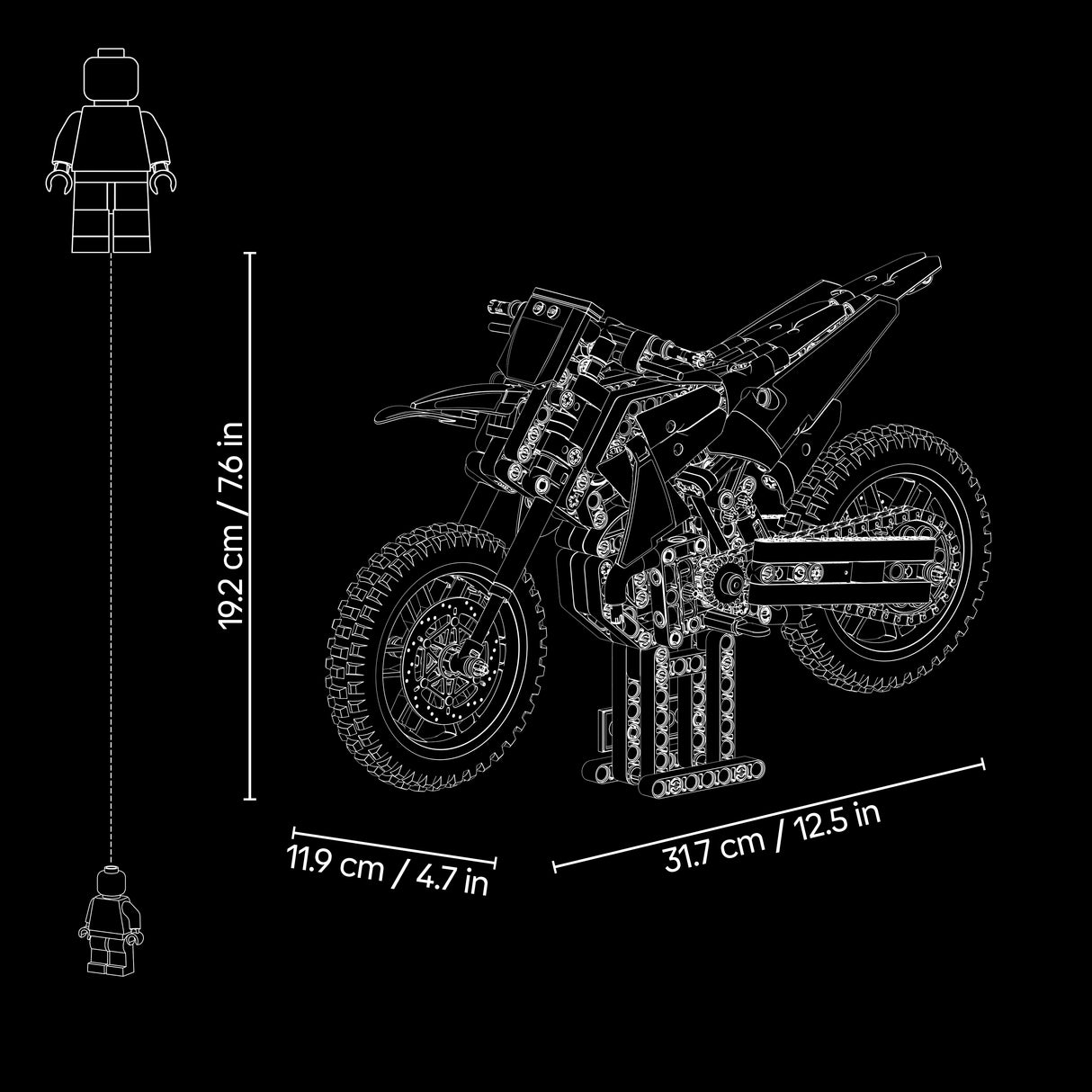 LEGO Technic Ducati Desmo450 MX Factory mootorratas 42238L