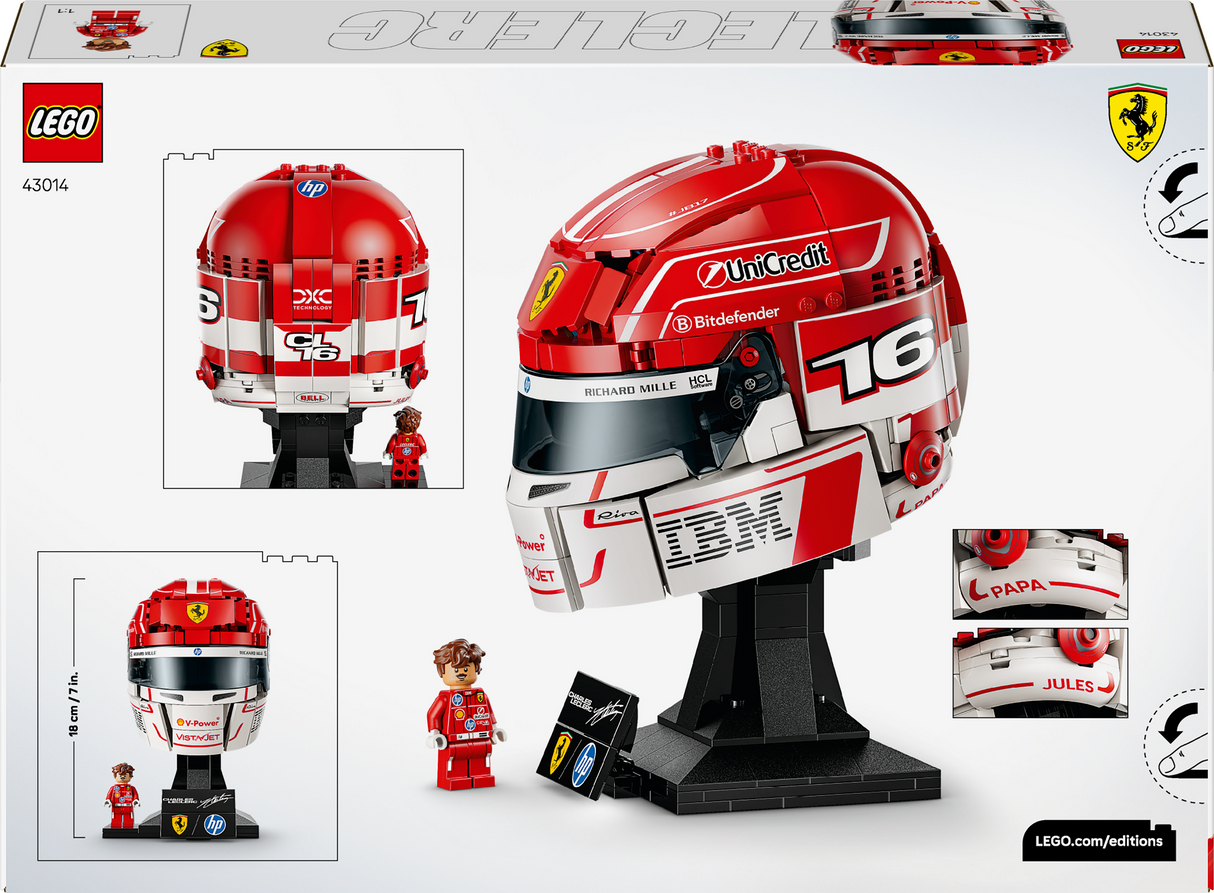 LEGO Editions Scuderia Ferrari HP Charles Leclerc kiiver 43014L