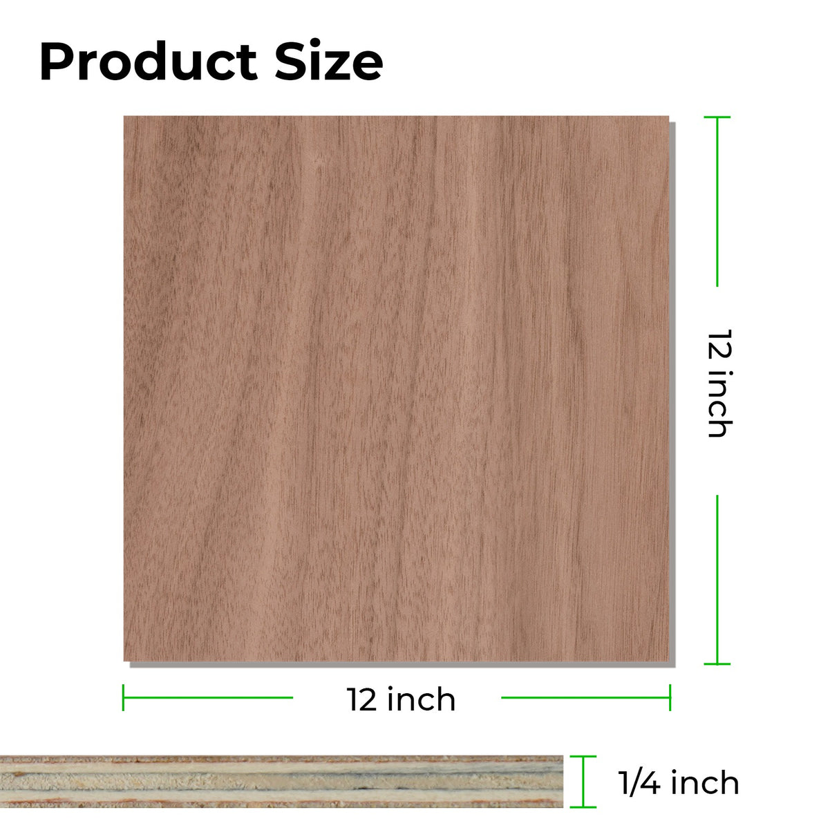 xTool laservineer: pähklipuu, 3mm 30*30cm, 6tk P5020089