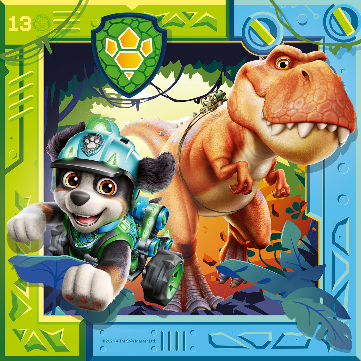 Ravensburger pusle 3x49 tk: Käpapatrulli film dinosaurustega 12004368V