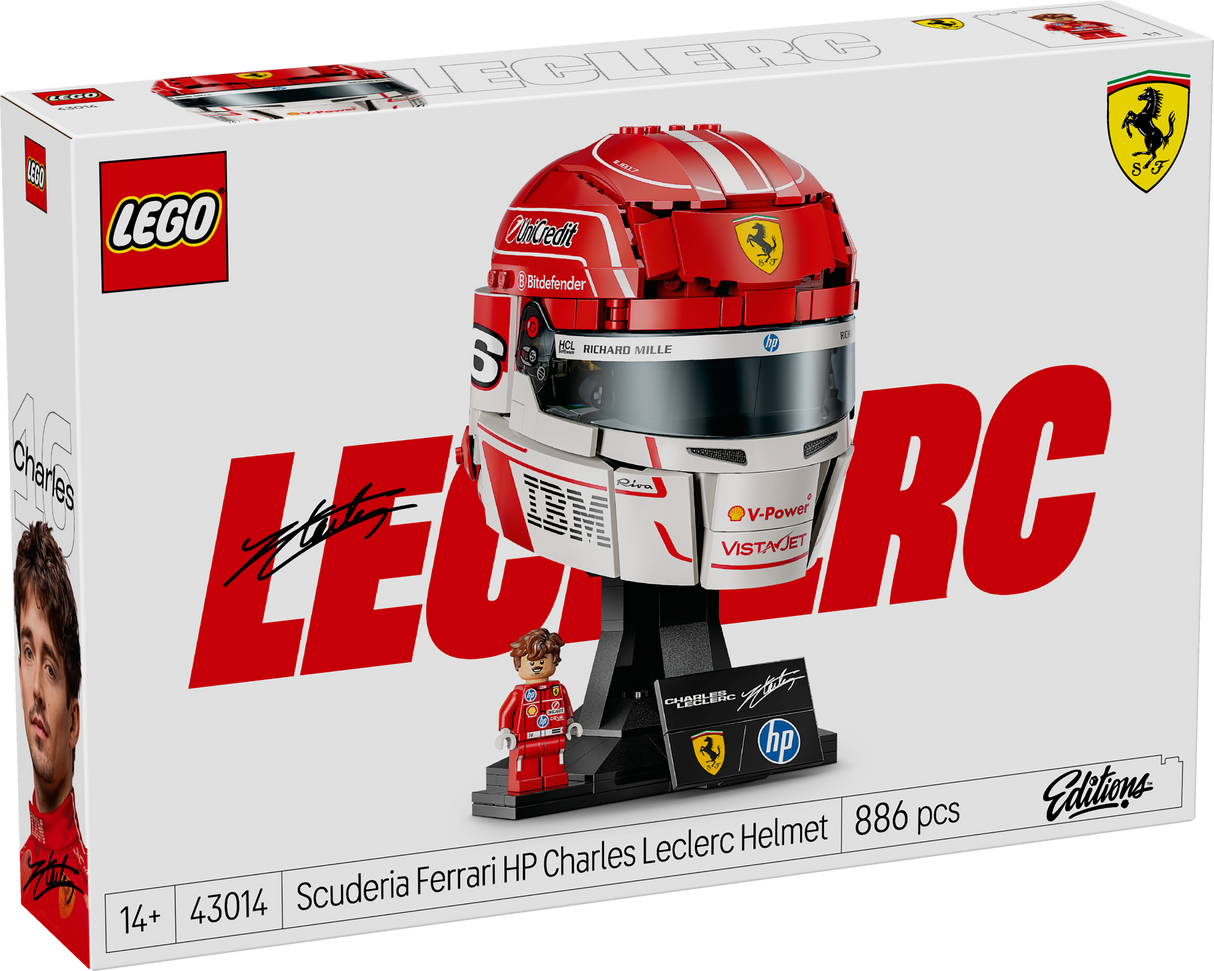LEGO Editions Scuderia Ferrari HP Charles Leclerc kiiver 43014L