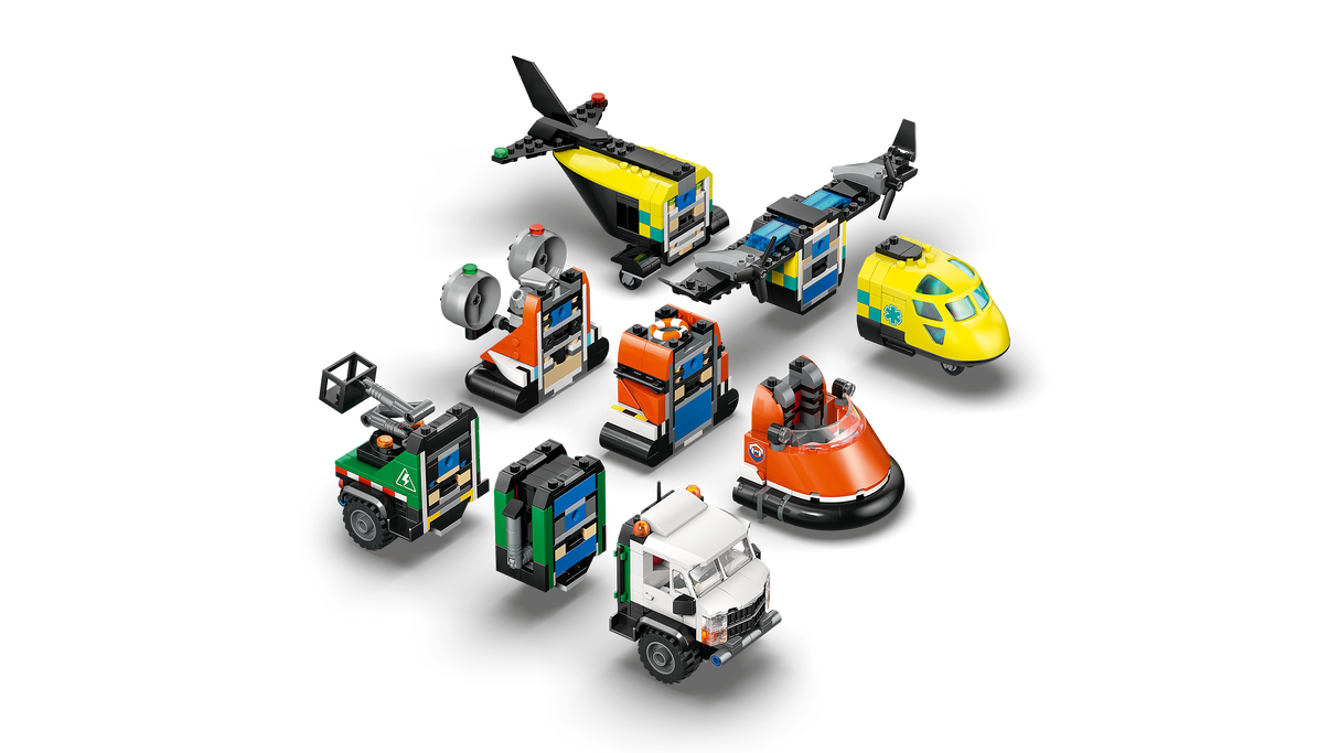 LEGO City Lennuki, hooldusauto ja hõljuki remiks 60505L