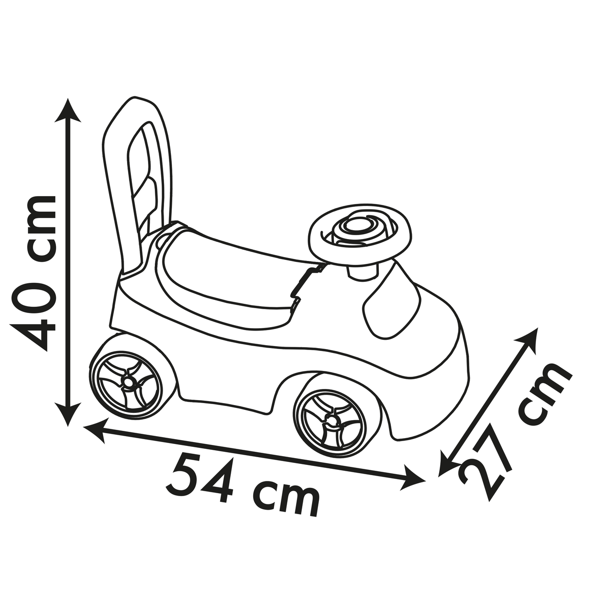 Smoby pealeistutav auto: Minnie 720544S