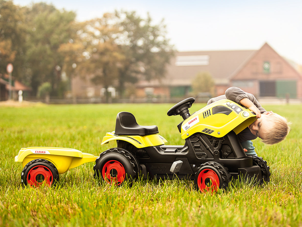 Smoby pealeistutav pedaalidega lastetraktor Claas Farmer XL järelkäruga 710114S