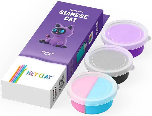 HEY CLAY voolimismass 3 tk: Siiami kass 30112E