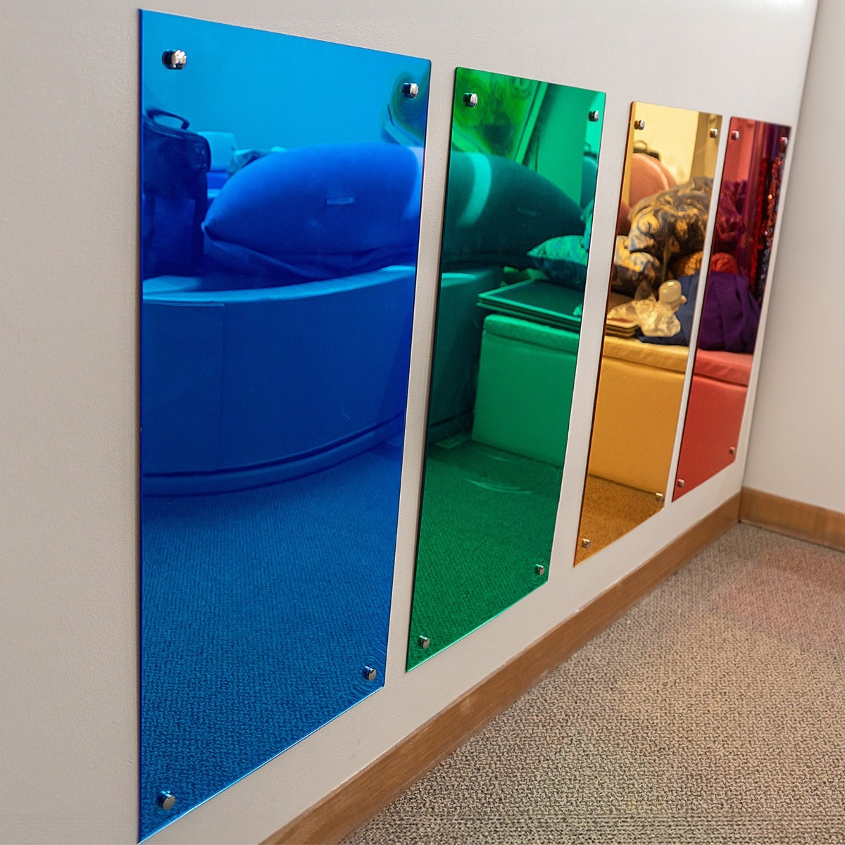 TTS vikerkaare seinapeegel - kuldne EY06769B