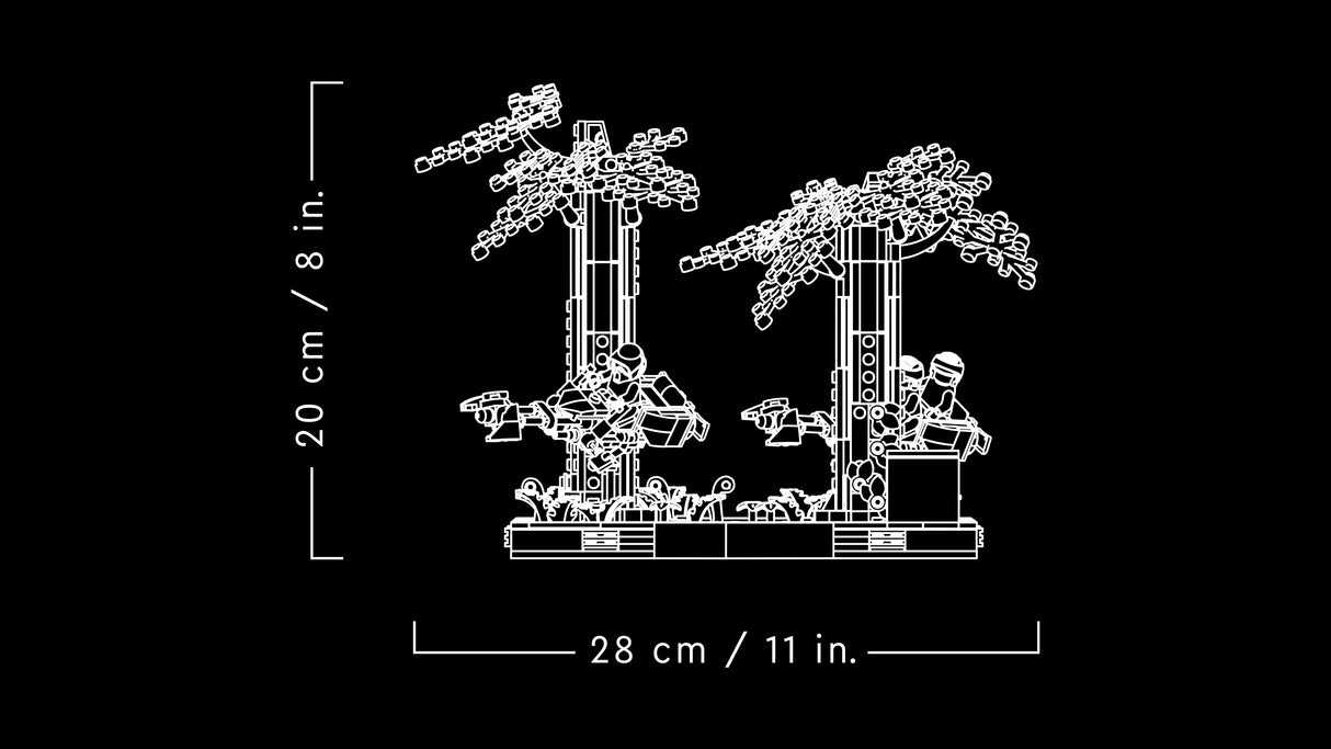 LEGO Star Wars Endor-i kiirendaja tagaajamise dioraam 75353L