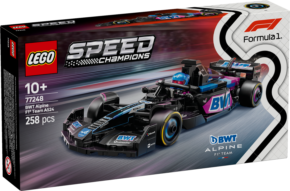 LEGO Speed Champions BWT Alpine F1 Team A524 võidusõiduauto 77248L
