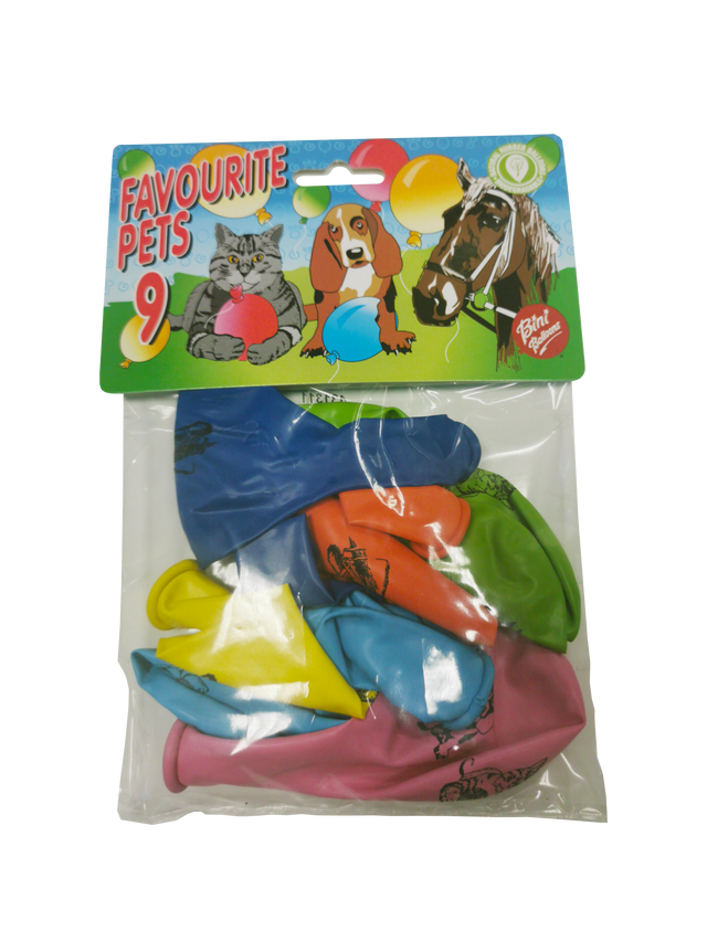 Bini loomadega õhupallid, 9 tk 80901H