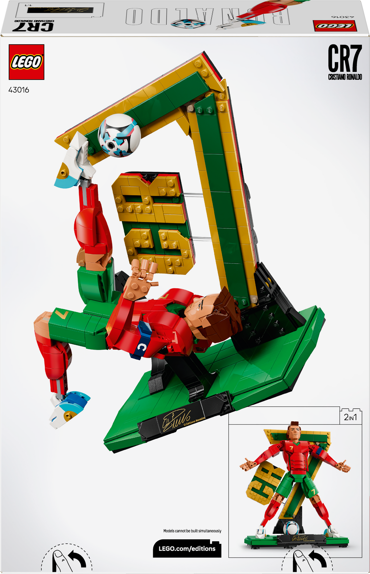 LEGO Editions Cristiano Ronaldo – jalgpallilegend 43016L