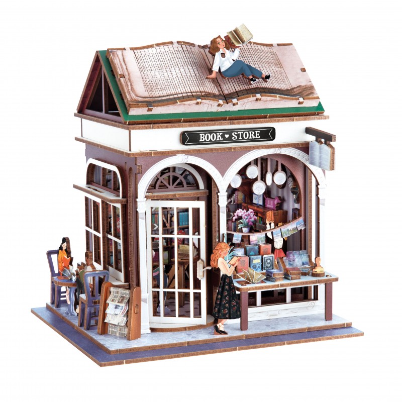 Buki dioraam: miniatuurne 3D raamatupood 68074I