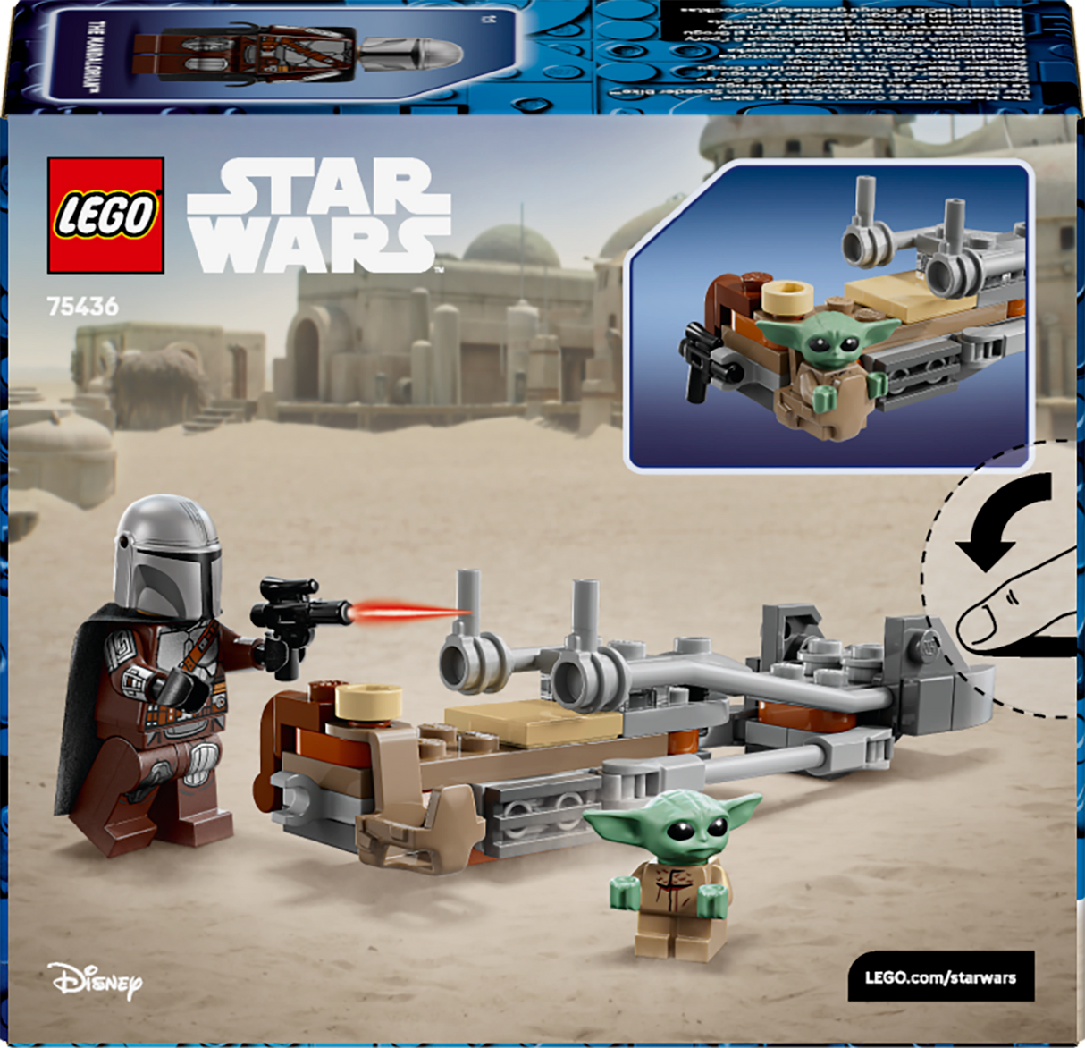 LEGO Star Wars Mandalorian ja Grogu Speeder Bike 75436L