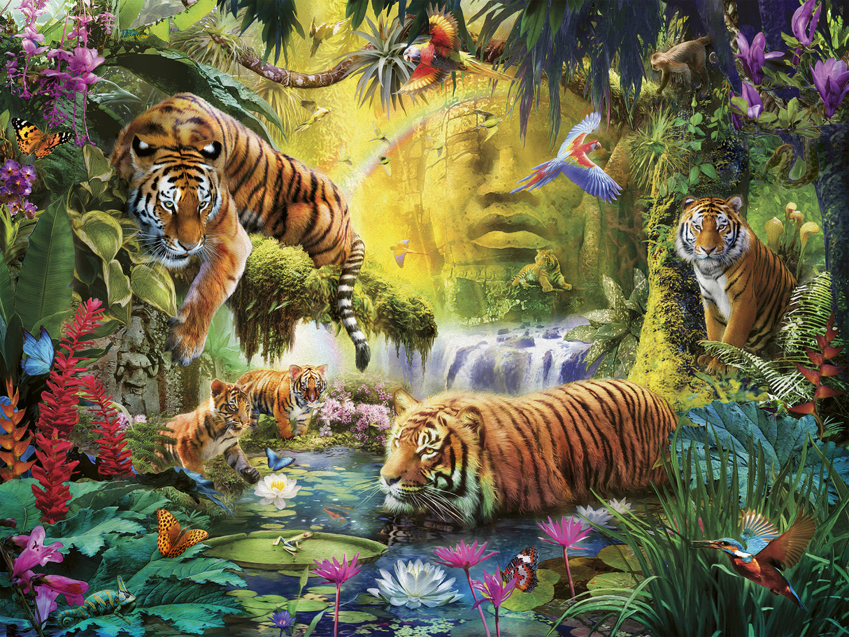 Ravensburger pusle 1500 tk: rahulolevad tiigrid 12000696V