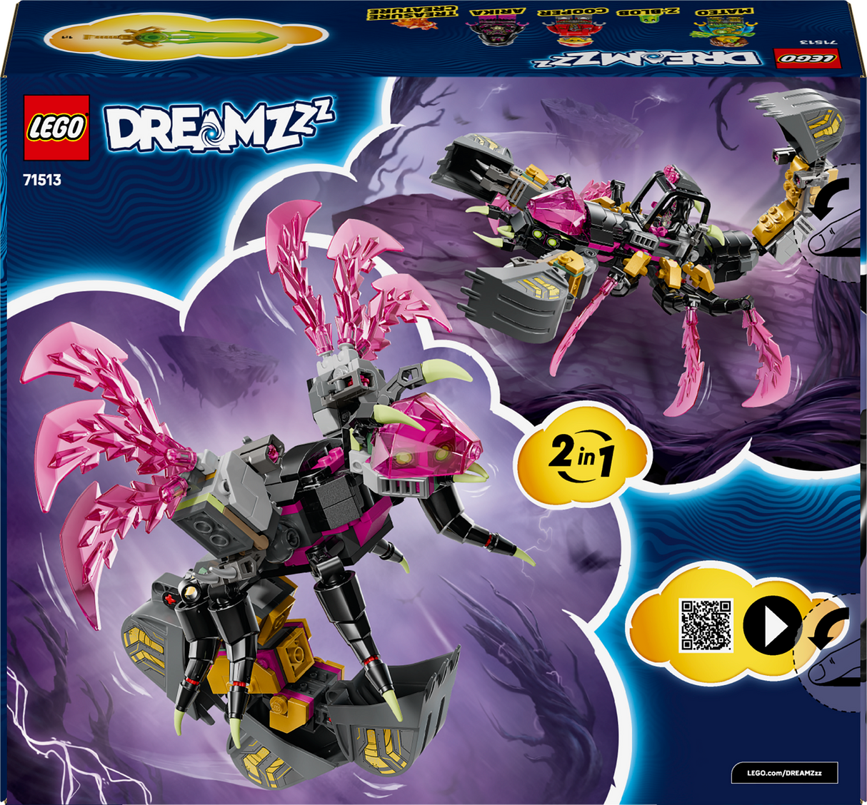 LEGO DREAMZzz Õudusunenäo skorpionikaevaja 71513L