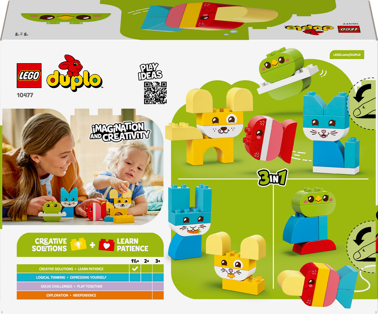 LEGO DUPLO Kolm ühes loomingulised armsad lemmikloomad 10477L
