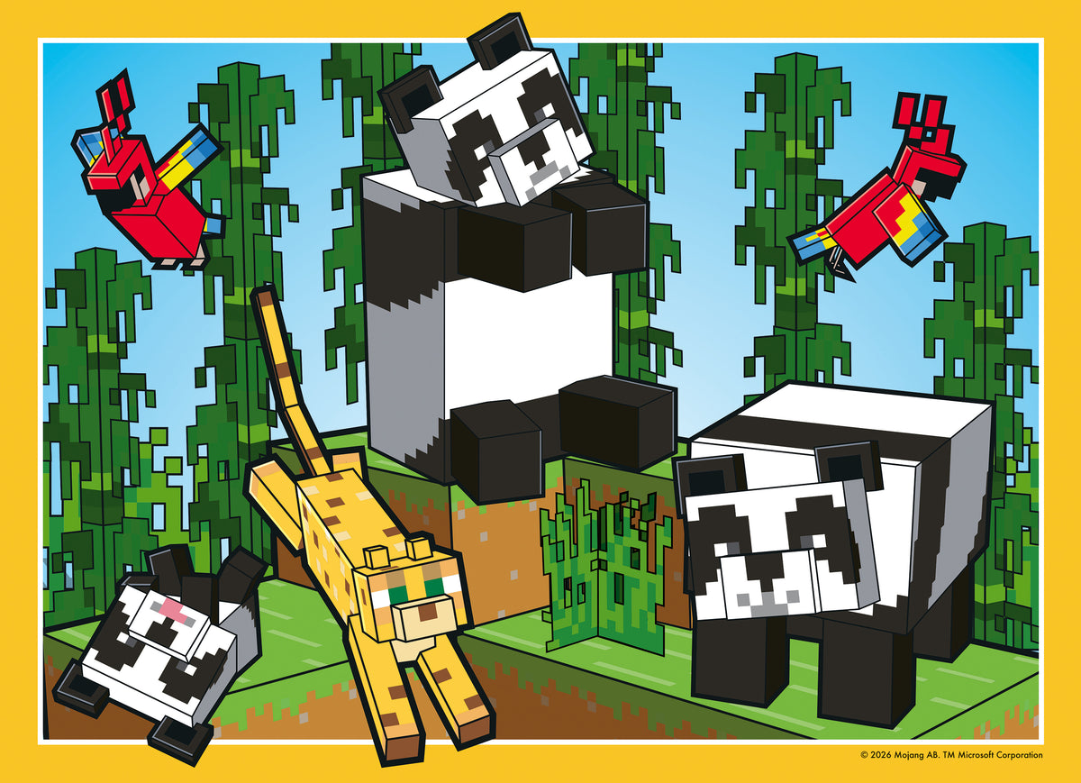 Ravensburger pusle 4x100 tk : Minecraft 12004290V