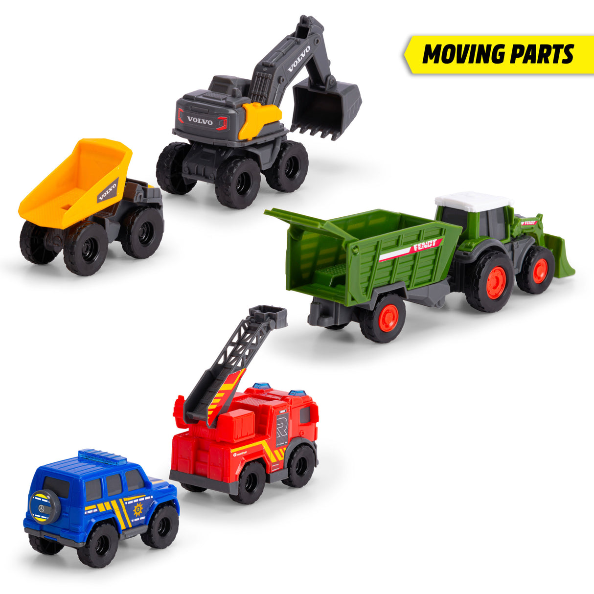 Dickie Toys mänguautode komplekt – 5 erinevat 203742016B