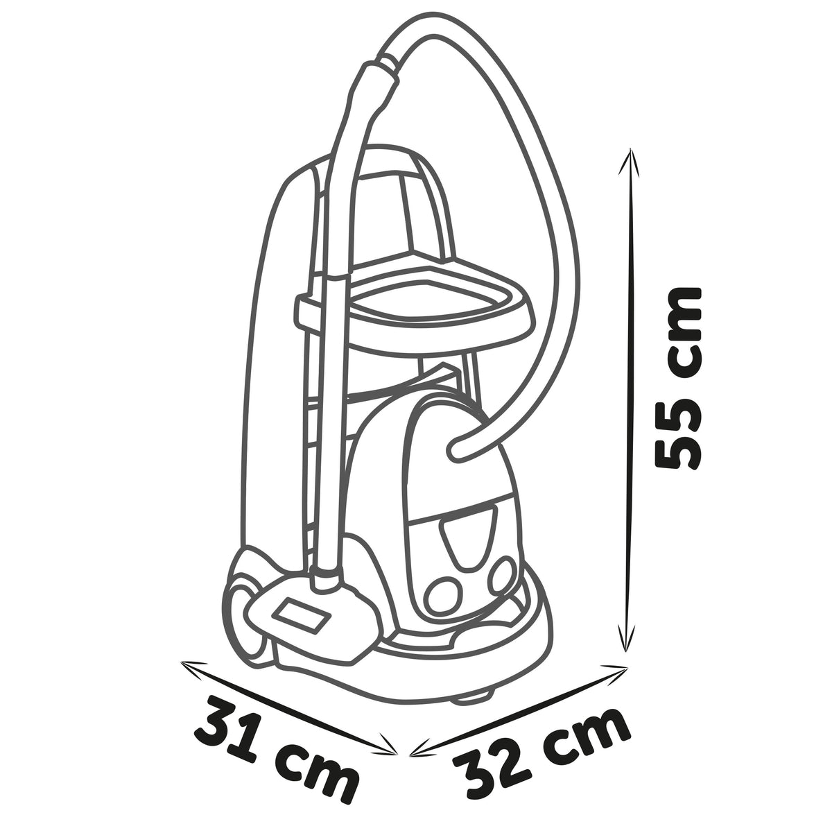 Smoby koristuskäru ja tolmuimeja Rowenta  330325S