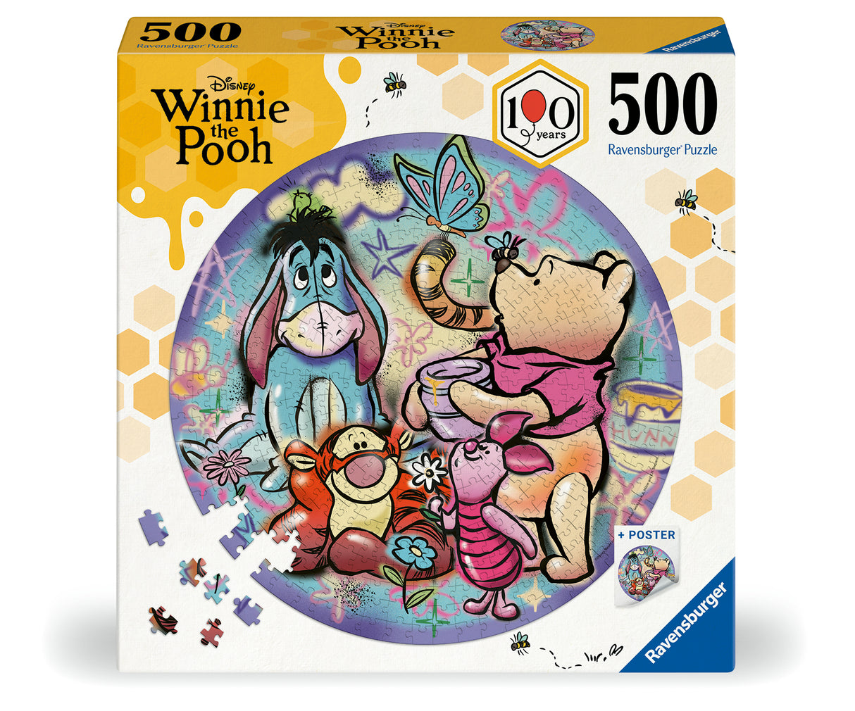 Ravensburger pusle 500 tk ümmargune: Karupoeg Puhh ja sõbrad 12001931V