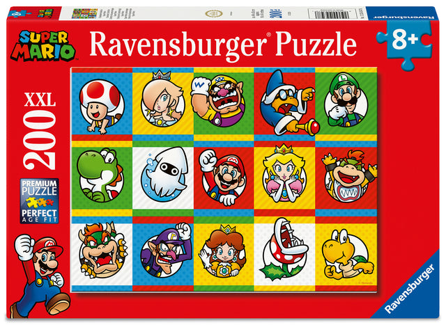 Ravensburger pusle 200 XXL tk: Super Mario tegelased 12004347V