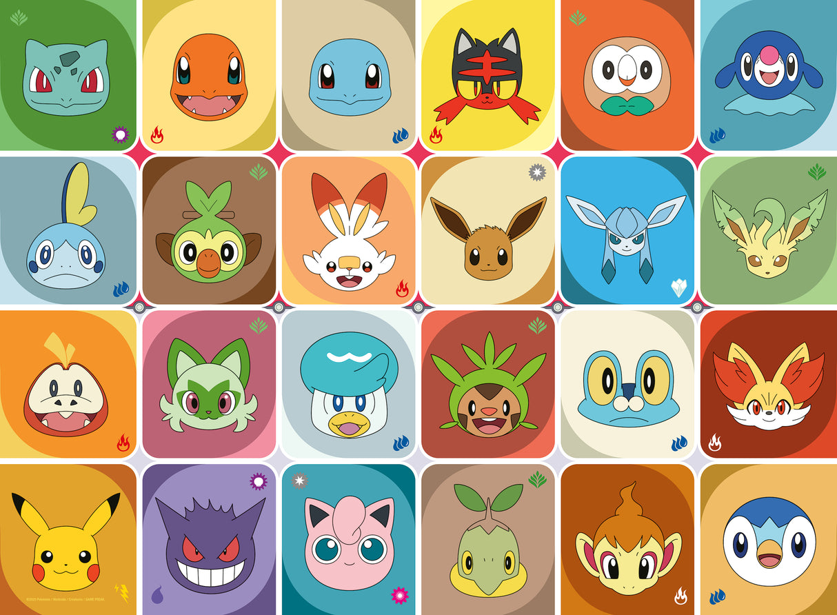 Ravensburger pusle 100 XXL tk: Pokémoni tegelased 12004320V