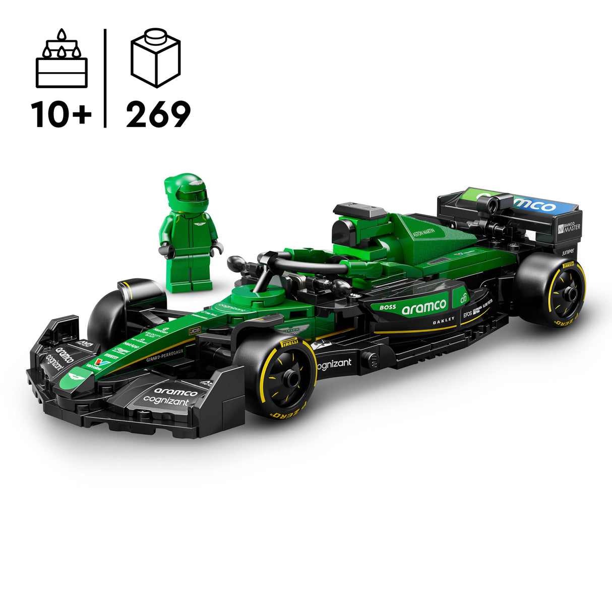 LEGO Speed Champions Aston Martin Aramco F1 AMR24 võidusõiduauto 77245L